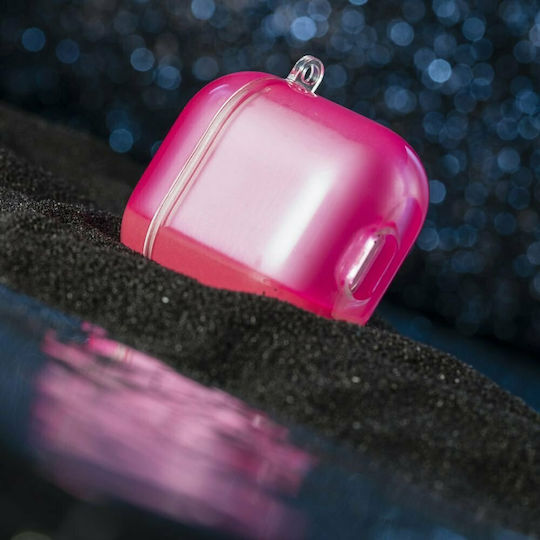 Kingxbar Galaxy Nightglow Luminescent Θήκη Σιλικόνης σε Κόκκινο χρώμα για Apple AirPods