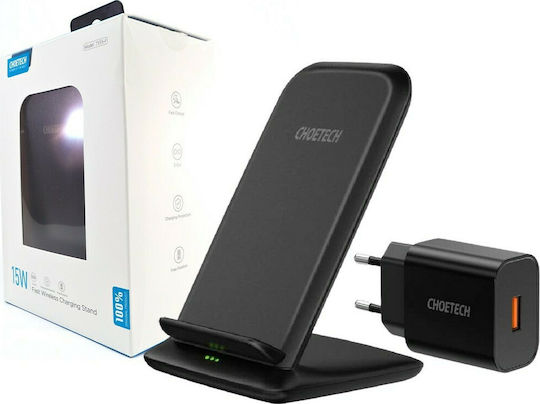 Choetech Încărcător Wireless (Qi Pad) 15W Negruς (T555-F)
