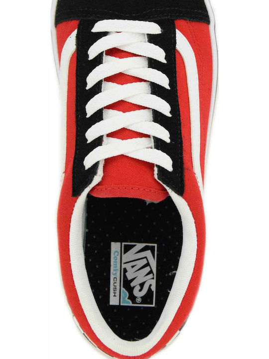 Old Skool Checkerboard Kids Sneakers Red
