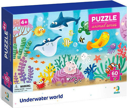 Детски Пъзел Animal Series: Underwater World за 4+ години+ Години 60бр Dodo