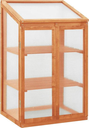 vidaXL 314848 Σπορείο με Ξύλινο Σκελετό και Ράφια 0.45x0.6x1m