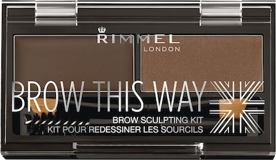 Rimmel London Brow This Way Brow Sculpting Kit 003 Dark Brown