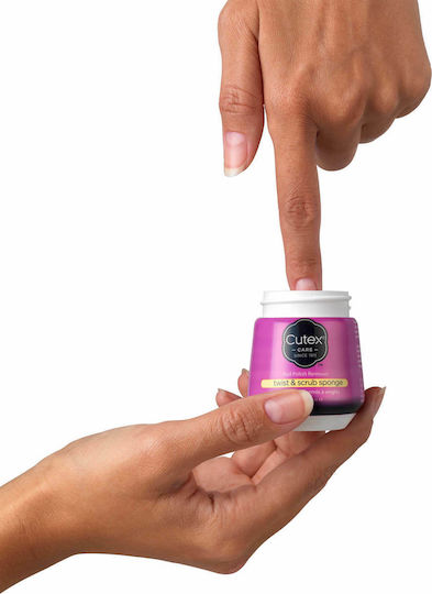 Cutex Ξεβαφτικό Νυχιών χωρίς Ασετόν Twist & Scrub Sponge 52ml