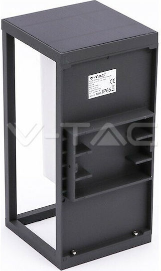 V-TAC Wall Mounted Solar Light Traffic light 2W 220lm Warm White 3000K with Motion Sensor and Photocell IP65 14cmx14cmx29cmcm