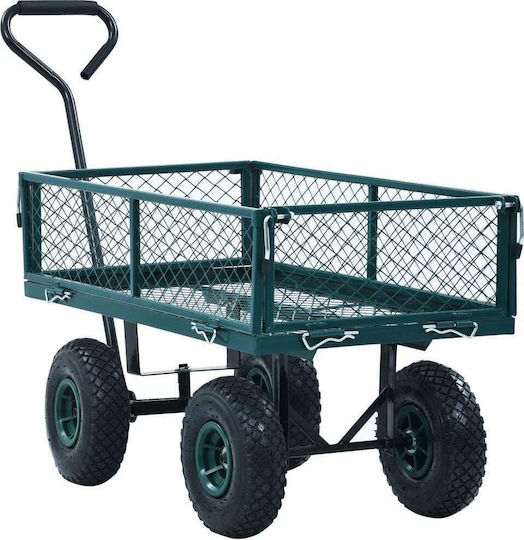 Trailer Garden Cart Four-wheel with Maximum Load Weight 250kg 84x84cm.