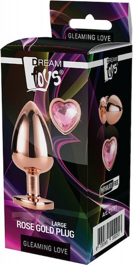 Dream Toys Gleaming Love Gold Plug Πρωκτική Σφήνα Large Χρυσή 9.5cm