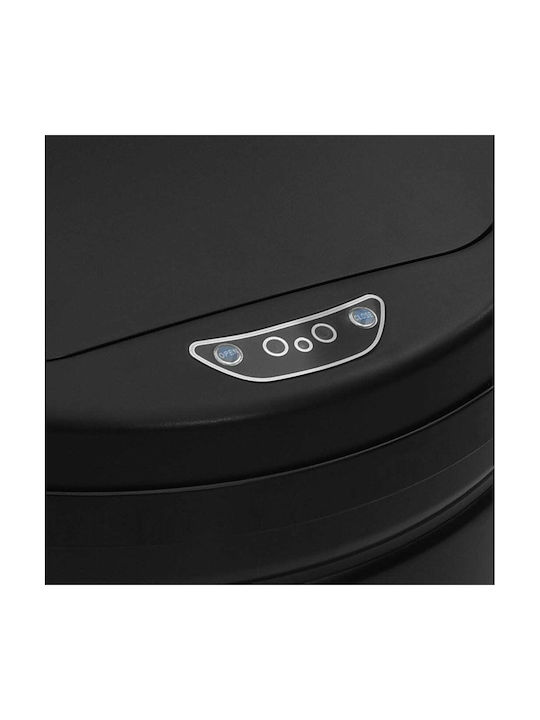 vidaXL Abfalleimer Abfall Metallisch mit Lichtsensor Schwarz 30Es 1Stück