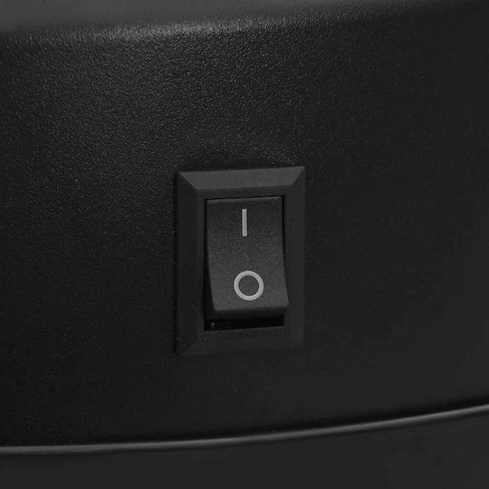 vidaXL Metallischer Mülleimer mit Sensor Schwarz 30lt