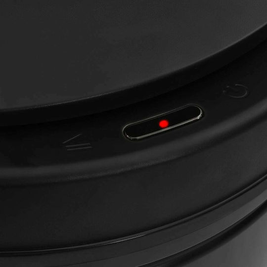 vidaXL Metallic Waste Bin with Sensor Black 60L