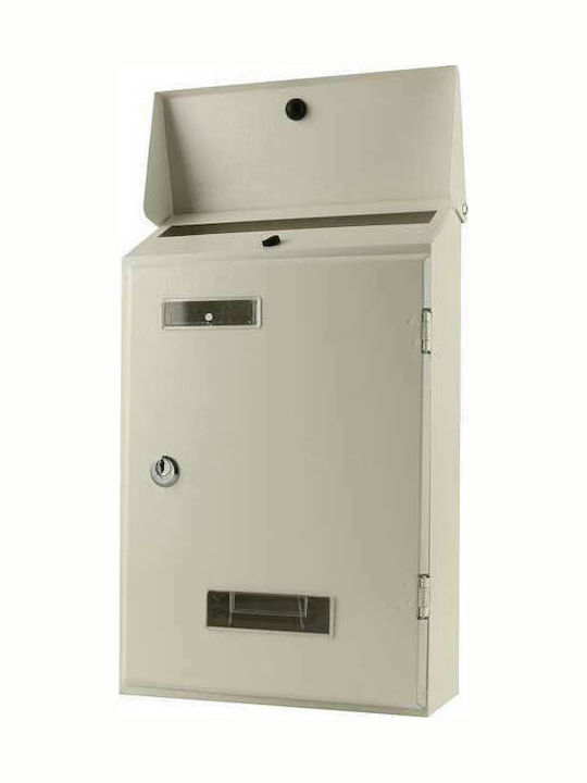 Import Hellas Outdoor Mailbox Metallic in White Color 23x10x36cm