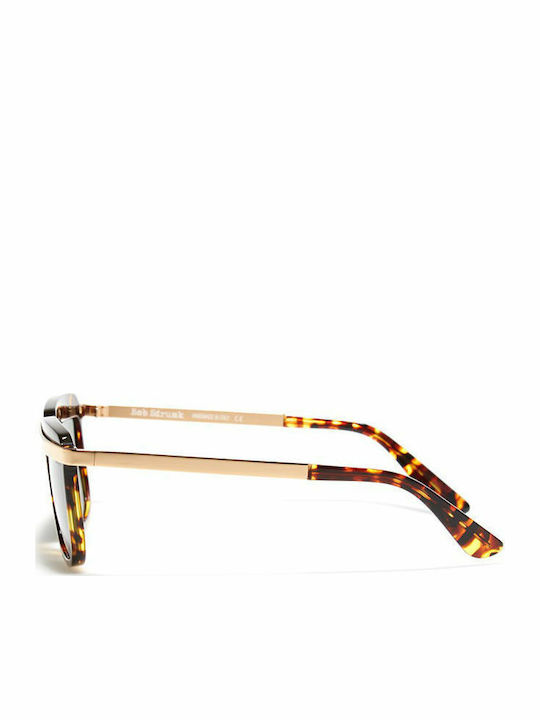 Bob Sdrunk Faith 02 Tortoise / Gold Herren Sonnenbrille mit Braun Schildkröte Gestell und Gray Linse