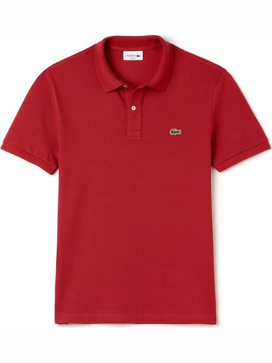 Lacoste Petit Piqué Herren Shirt Kurzarm Polo Rot