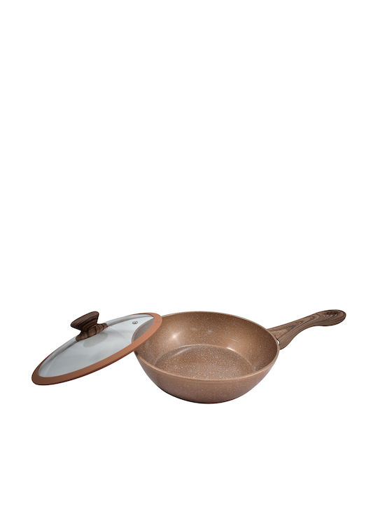 Chios Hellas Tigaie Cu capac din Aluminiu cu Strat de Piatră 28cm