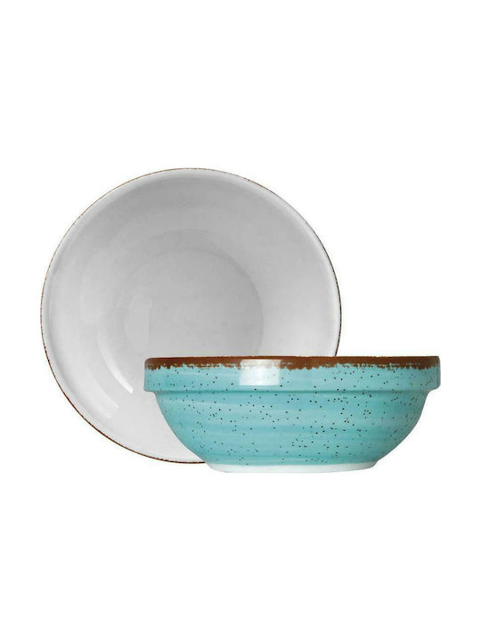 GTSA Tiffany Servierschüssel Rund aus Porzellan Blue mit Durchmesser 14cm