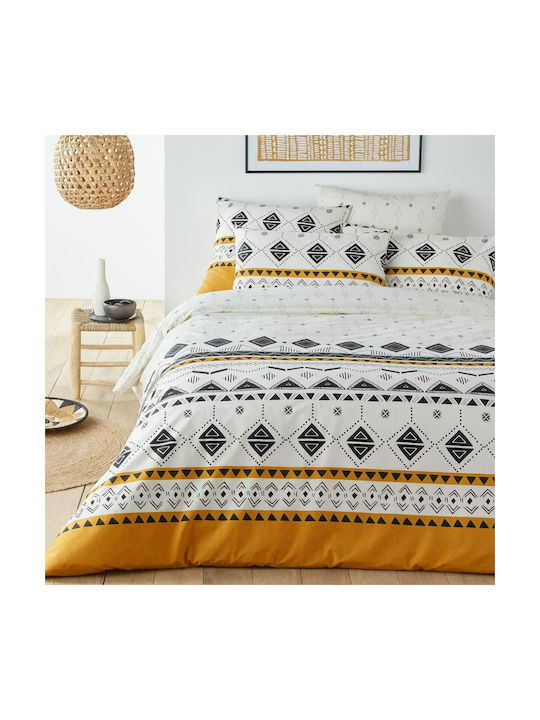 La Redoute Interieurs Двойна с Ластик Bahiya Бял 140x190см