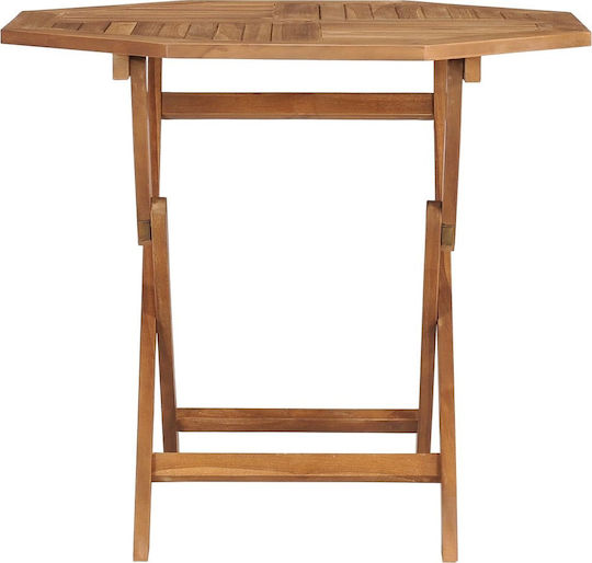 Table Foldable 85x85x76cm Brown Table Foldable 85x85x76cm Brown