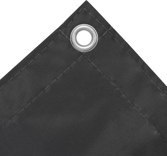 vidaXL Rectangular Shade Divider Gray in Roll With Hoop & with PU Coating 0.9x3m made of Oxford fabric