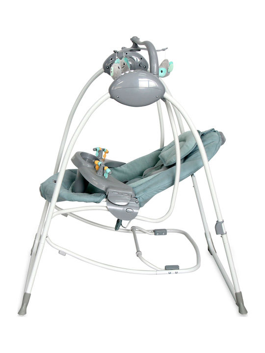 Lorelli Electric Baby Relax Swing Tango with Music and Vibration Frosty Green Stars for Child up to 12kg