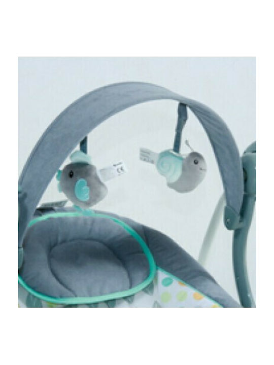 Lorelli Electric Baby Relax Swing Portofino with Music Frosty Green Stars for Child up to 9kg