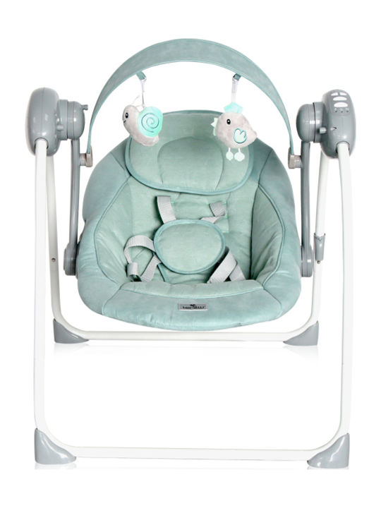Lorelli Electric Baby Relax Swing Portofino with Music Frosty Green Stars for Child up to 9kg