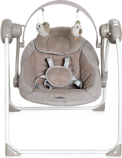 Lorelli Electric Baby Relax Swing Portofino with Music Beige Stars for Child up to 9kg