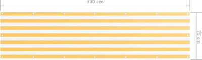 vidaXL Veranda-Teiler σε Rollo Mehrfarbig 0.75x3m hergestellt aus Oxford-Gewebe