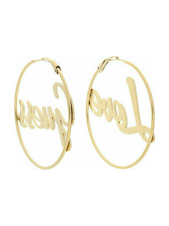 Guess Earrings Hoops Gold Plated