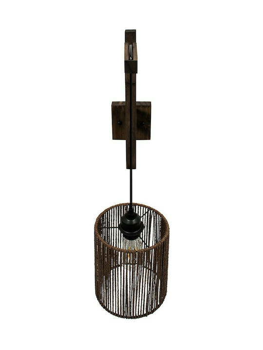 GloboStar Arti Vintage Leuchte Wand mit Fassung E27 Braun 18cm
