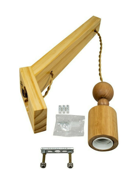 GloboStar Novo Vintage Wall Lamp with E27 Socket Beige 27x65x65cm