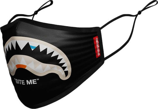 Sprayground Bite Me Shark Защитна Тъканна Черна Маска 1 Брой