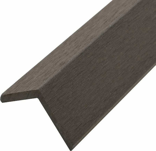 vidaXL Deck Ecke für Gartenboden aus WPC 170x4.5cm 5Stück Dunkelbraun