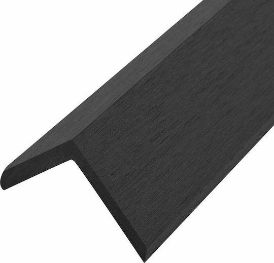 vidaXL Deck Ecke für Gartenboden aus WPC 170x4.5cm 5Stück 170cm Schwarz