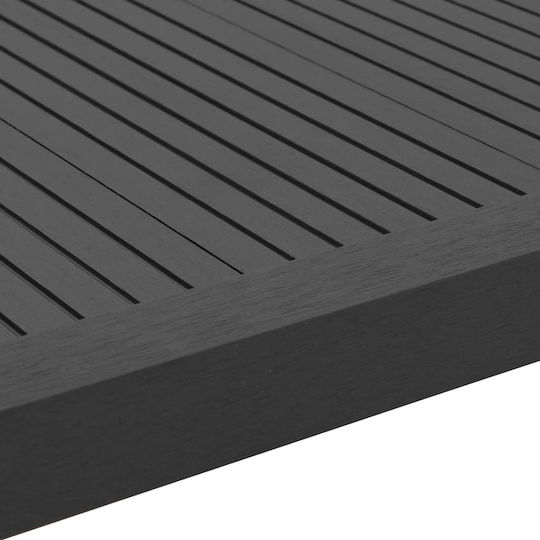 vidaXL Deck Ecke für Gartenboden aus WPC 170x4.5cm 5Stück 170cm Schwarz