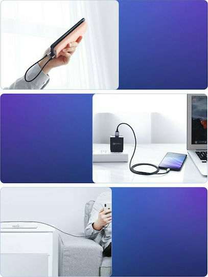 Ugreen US288 Braided USB 2.0 Cable USB-C male - USB-A Μαύρο 2m 60128