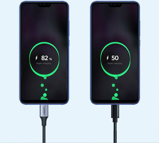 Ugreen US288 Braided USB 2.0 Cable USB-C male - USB-A Μαύρο 2m 60128