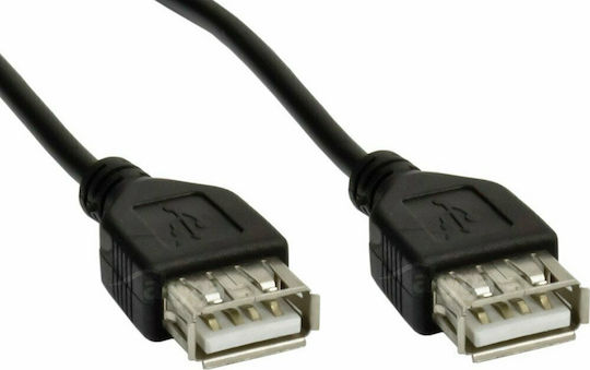 Akyga USB 2.0 Kabel USB-A-Buchse - USB-A-Buchse Schwarz 1.8m AK-USB-06
