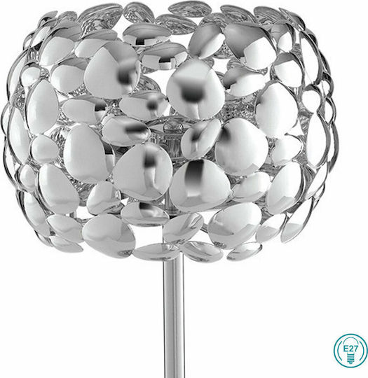 Fan Europe Metal Table Lamp for Socket E27 with Silver Shade and Base