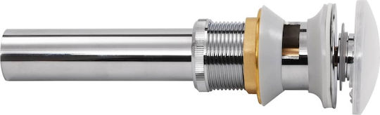 vidaXL Pop Up Siphon Spülbecken mit Größe 6.6x20cm Silber
