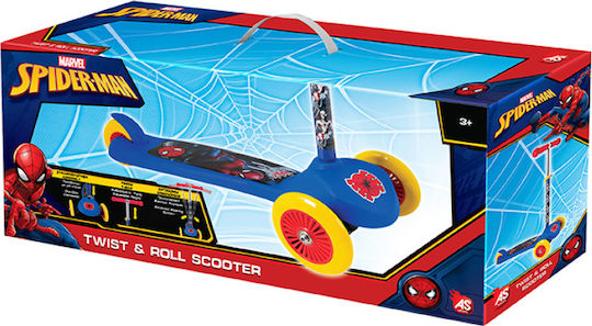 AS Παιδικό Πατίνι Twist & Roll Spiderman Τρίτροχο για 3+ Ετών Μπλε