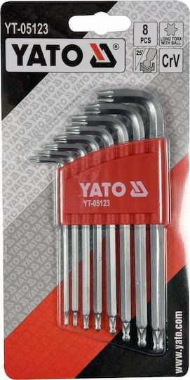 Yato L-Shaped Torx Wrench T9 8pcs