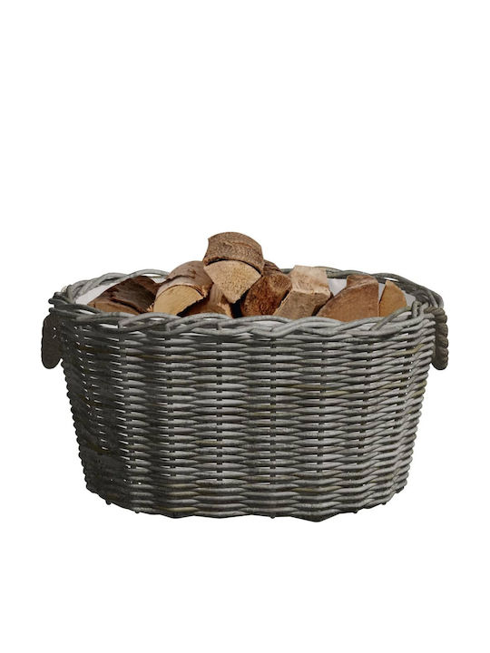 vidaXL Wooden Basket Wood Storage 60x40x28cm Gray