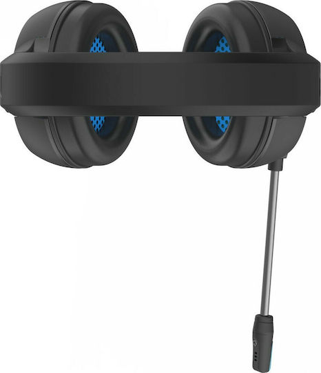 HP DHE-8011UM Over Ear Gaming Headset with Connection 2x3.5mm / USB Blue