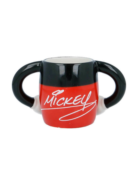 Stor 3D Mickey Body Ceramic Cup Black 325ml ST