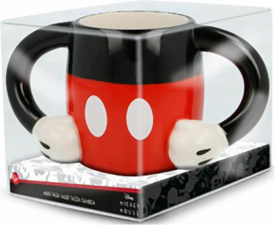 Stor 3D Mickey Body Mug Ceramic Black 325ml