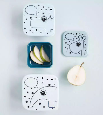 Done by Deer Contour Plastik Kinder Lunchset Hellblau