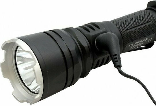 Klarus Wiederaufladbar Taschenlampe LED mit maximaler Helligkeit 1600lm XT12GT Schwarz