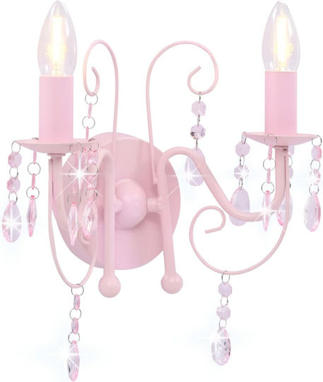 vidaXL Lamp Wall Pink 29x29cm vidaXL Lamp Wall Pink 29x29cm