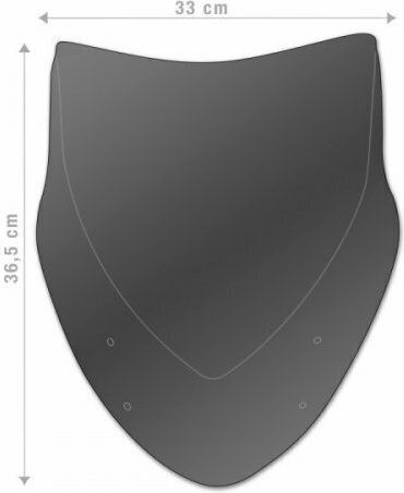 Barracuda Aerosport Motorcycle Windshield & Windscreen Tinted Visor for Kawasaki Z 1000 KN3000