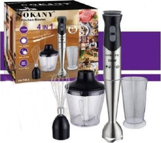 Sokany SK-748-4 Шейкър за ръце с неръждаема стоманена пръчка 700W Черен