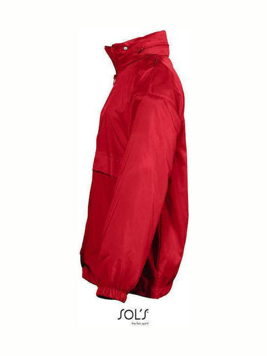 Surf Kids Waterproof Kids Sports Jacket Short Windproof Red